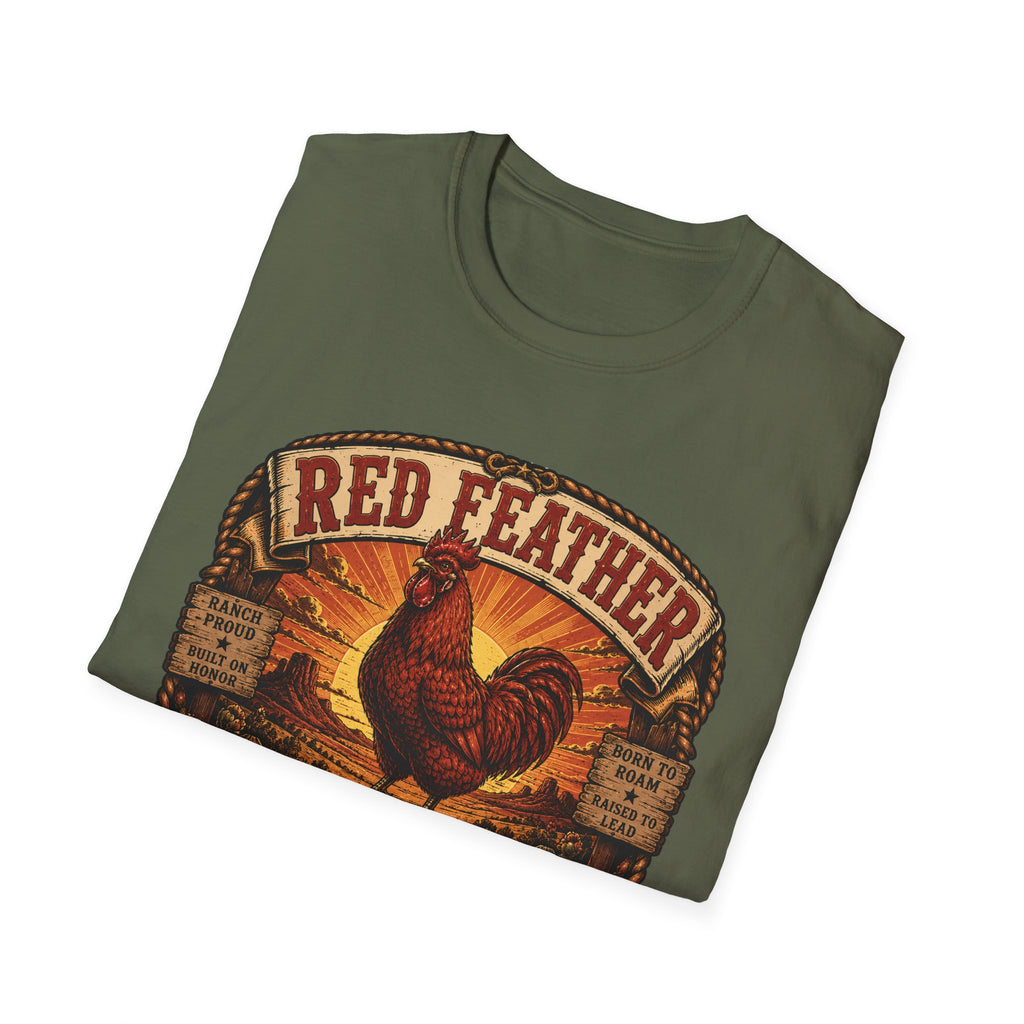 Red Feather Ranch Emblem T-Shirt — Rhode Island Red Heritage Tee