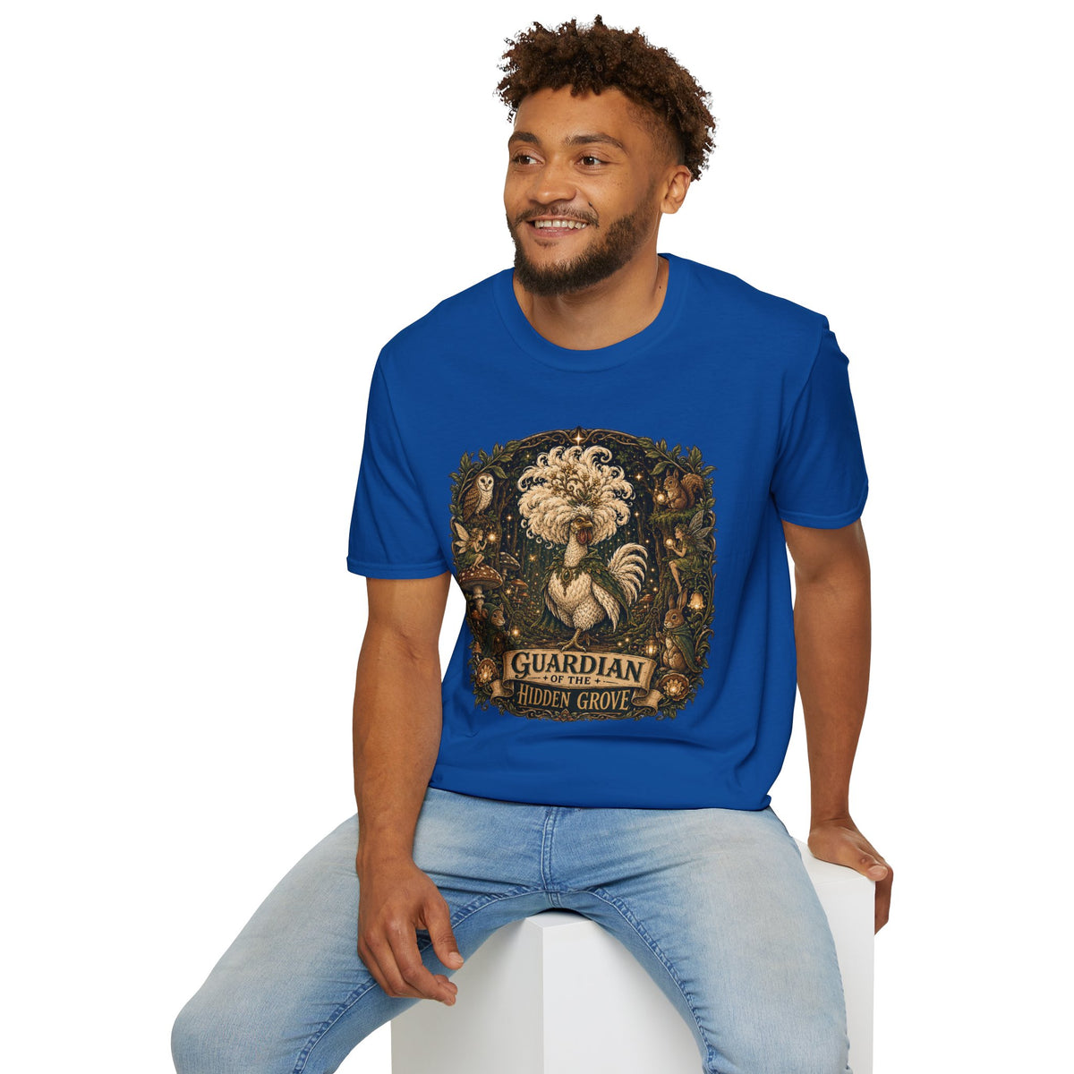 Guardian of the Hidden Grove Polish Chicken T-Shirt — Enchanted Forest Flock Tee