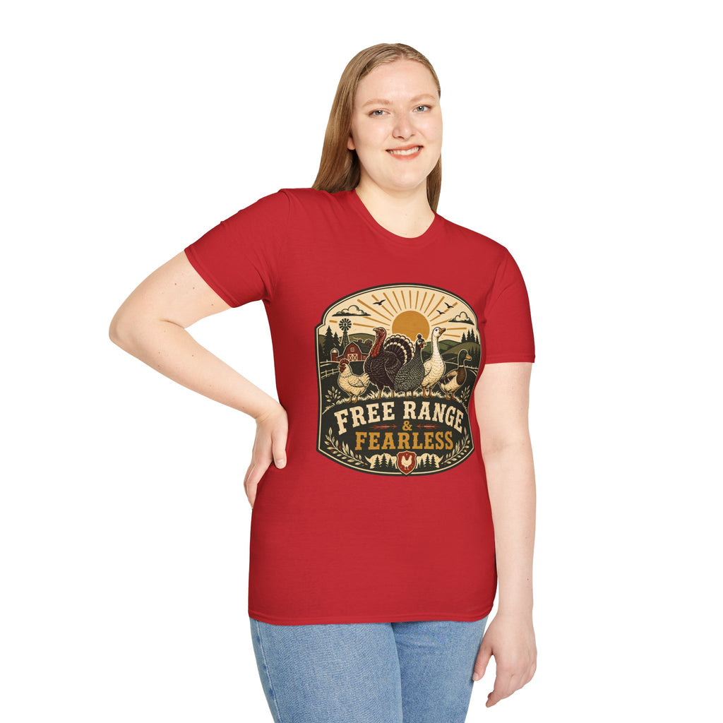 Free Range Fearless T-Shirt — Vintage Farm Family Graphic Tee
