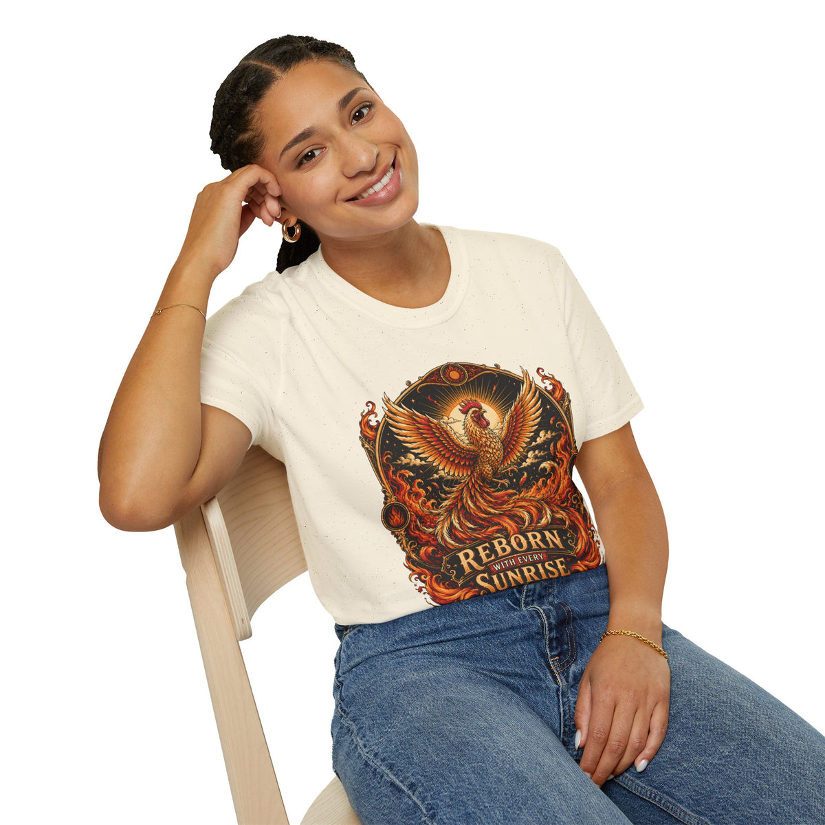 Rise With the Sun Rhode Island Red T-Shirt — Phoenix Rooster Tee