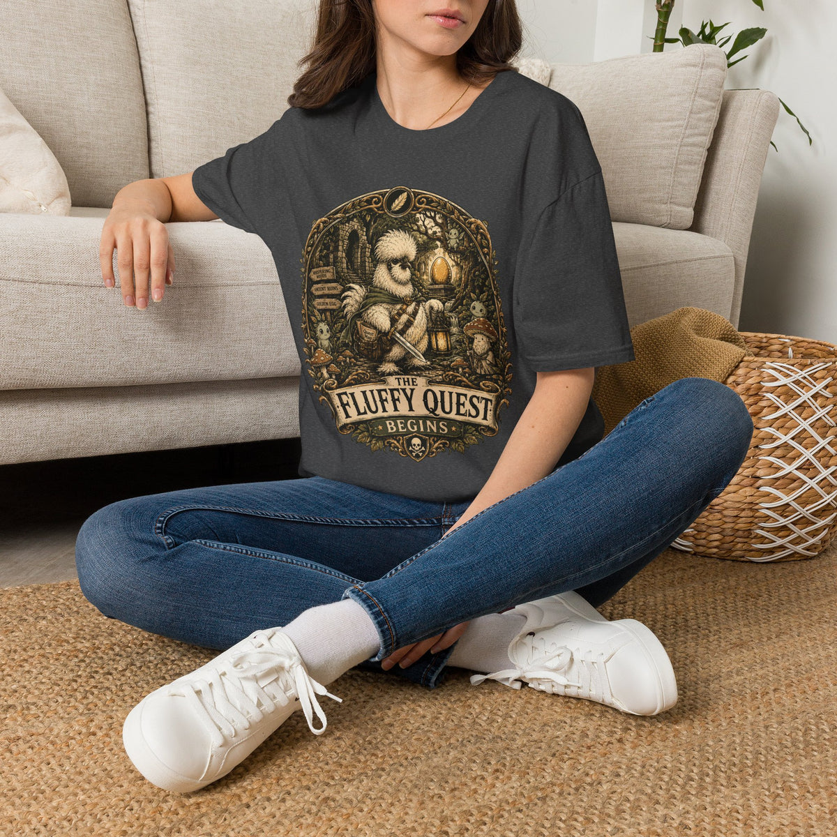 Quest for the Golden Egg Silkie T-Shirt — Enchanted Wood Adventure Tee