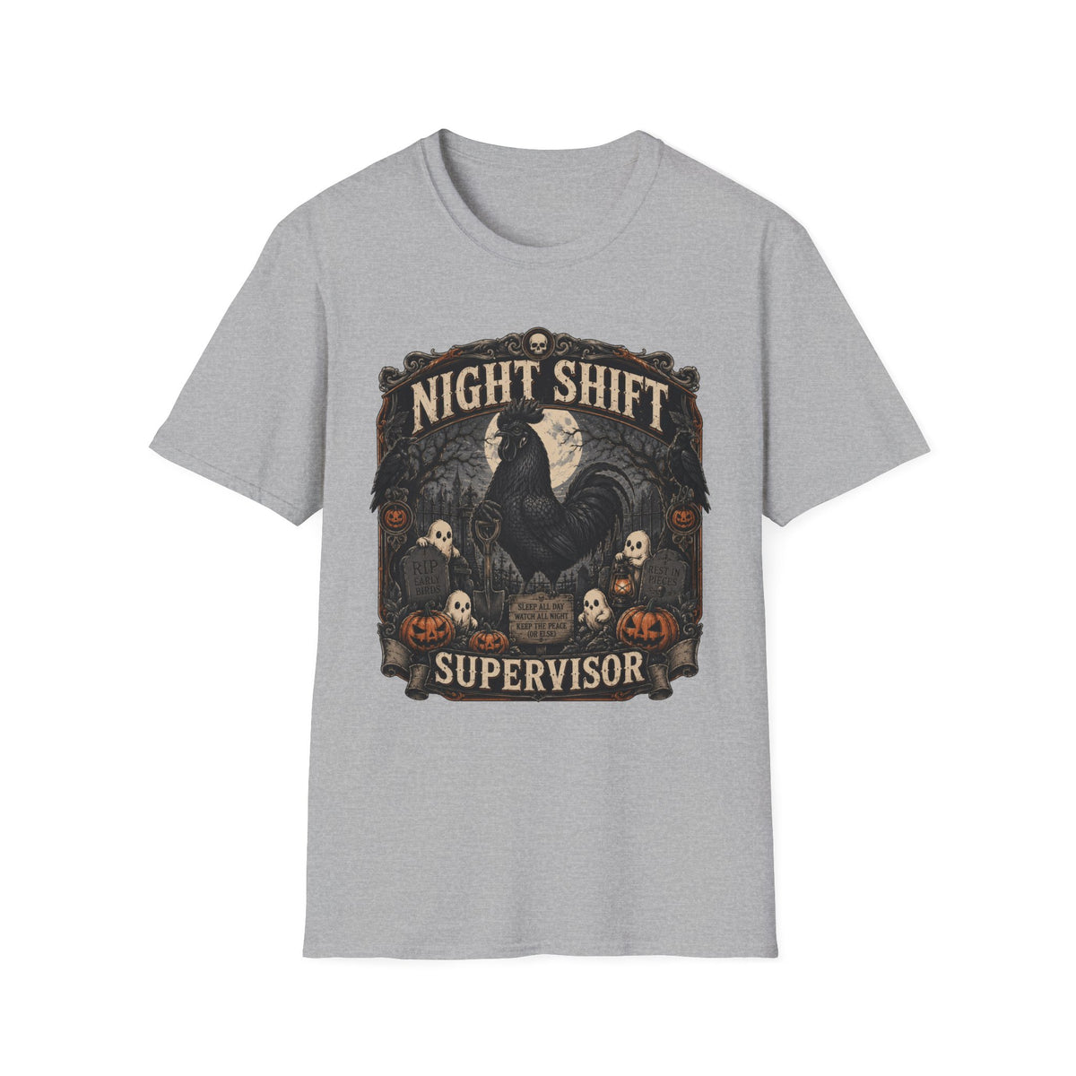 Night Shift Supervisor Ayam Cemani T-shirt, photo 3