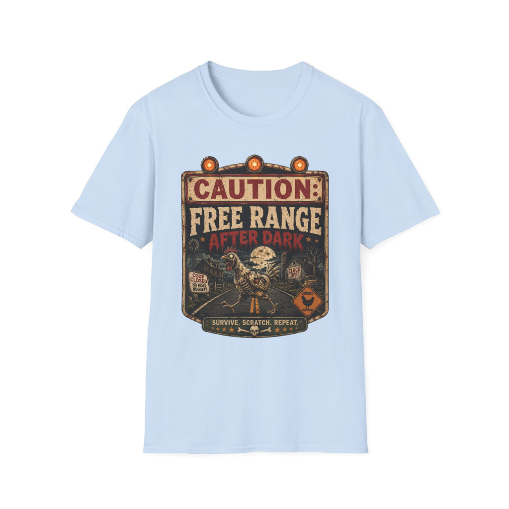 Zombie Chicken Crossing at Night T-shirt, photo 8