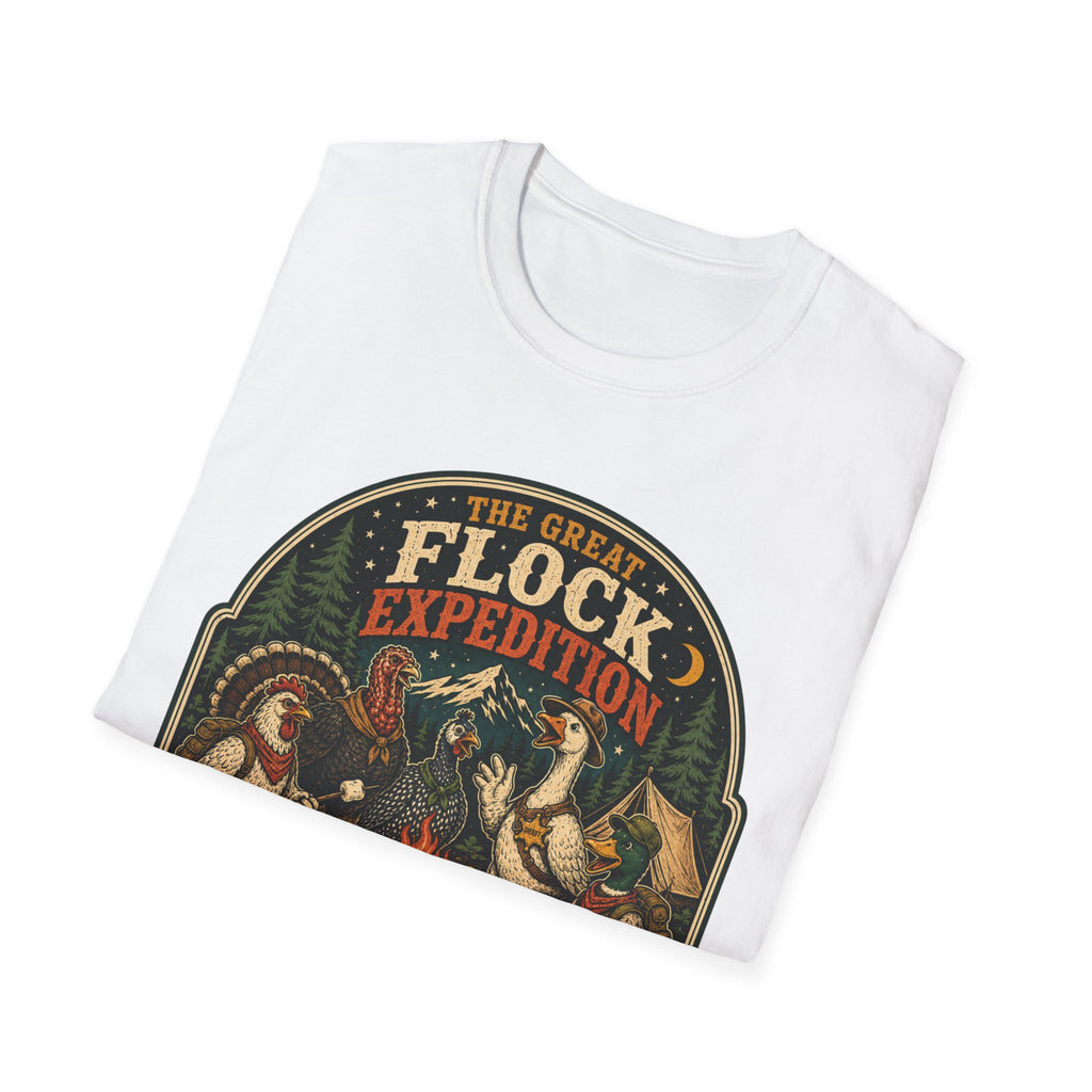 The Great Flock Expedition Tee — Vintage Poultry Adventure T-Shirt