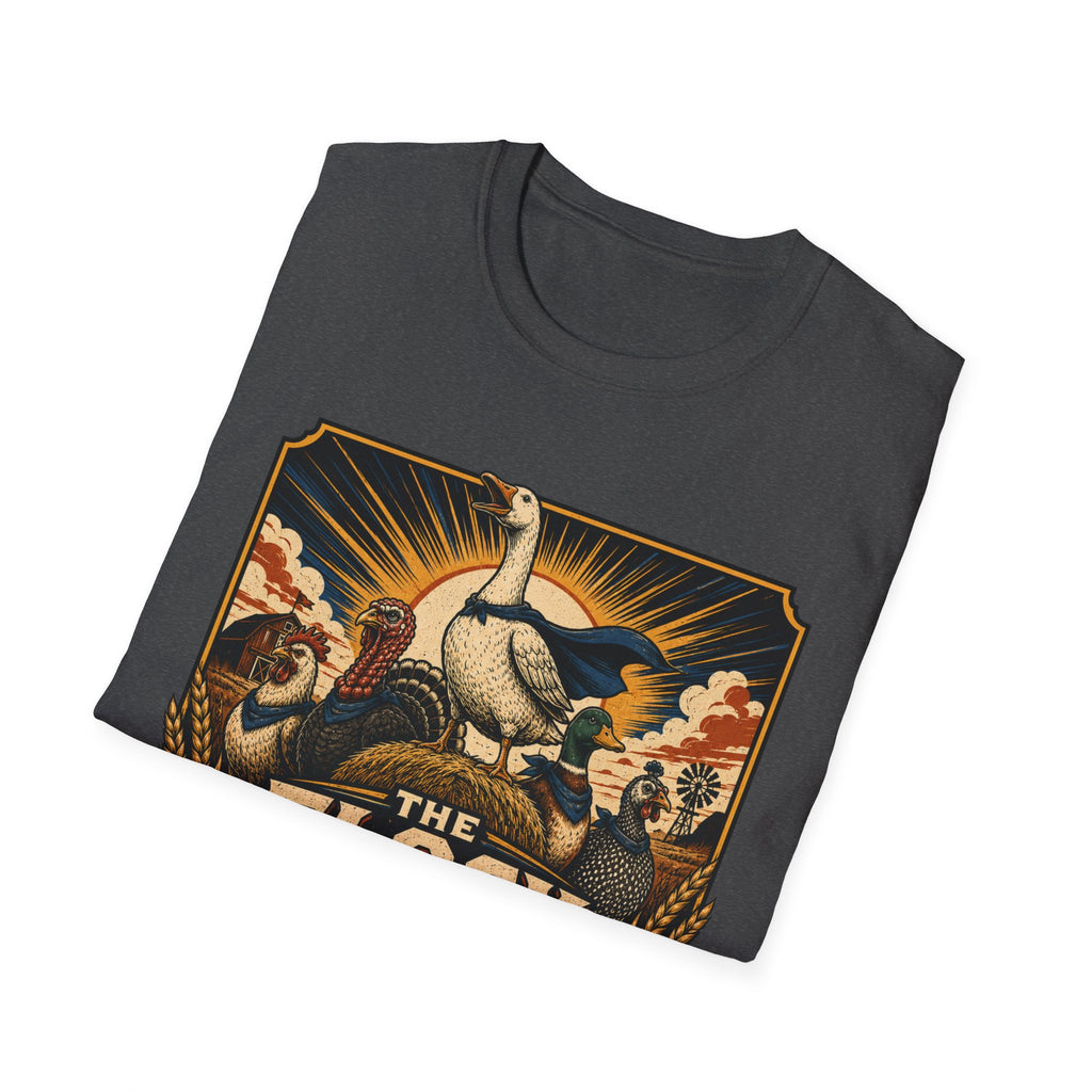 The Flock Awakens T‑Shirt — Retro Goose & Duck Vintage Wildlife Tee