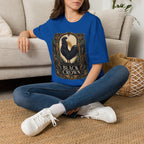 The Black Crown Ayam Cemani T-Shirt — Art Deco Rooster Graphic Tee