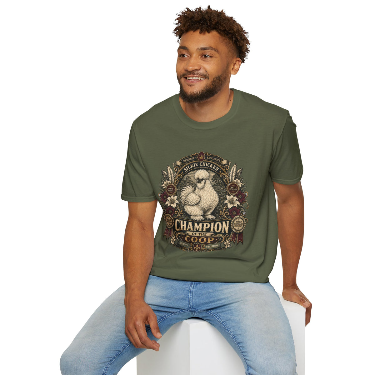 Champion of the Coop Silkie T-Shirt — Regal Show Hen Tee