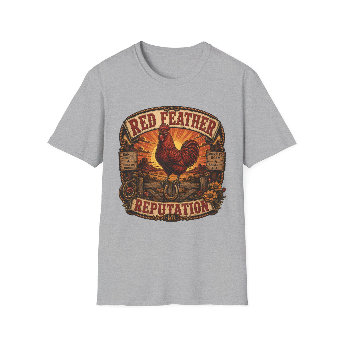 Red Feather Ranch Emblem Rhode Island Red T-shirt, photo 4