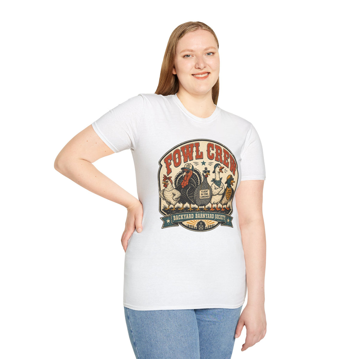 Fowl Crew Vintage Poultry T-Shirt – Funny Farm Animal Graphic Tee