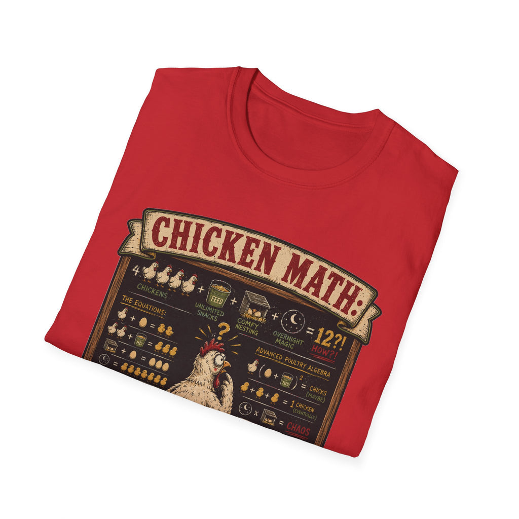 Advanced Poultry Algebra T-Shirt — Chicken Math Chaos Graphic Tee