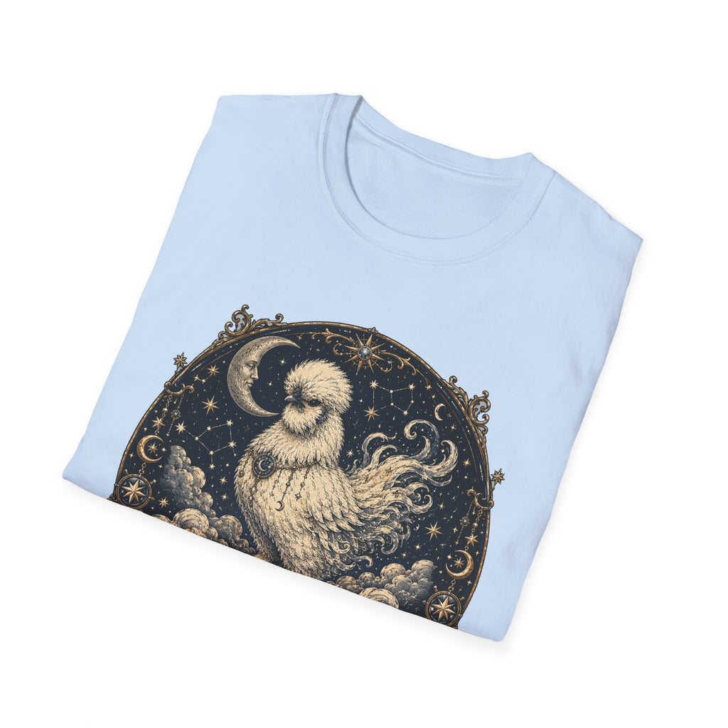 Featherborn Dreamer Silkie T-Shirt — Celestial Moonlit Hen Tee