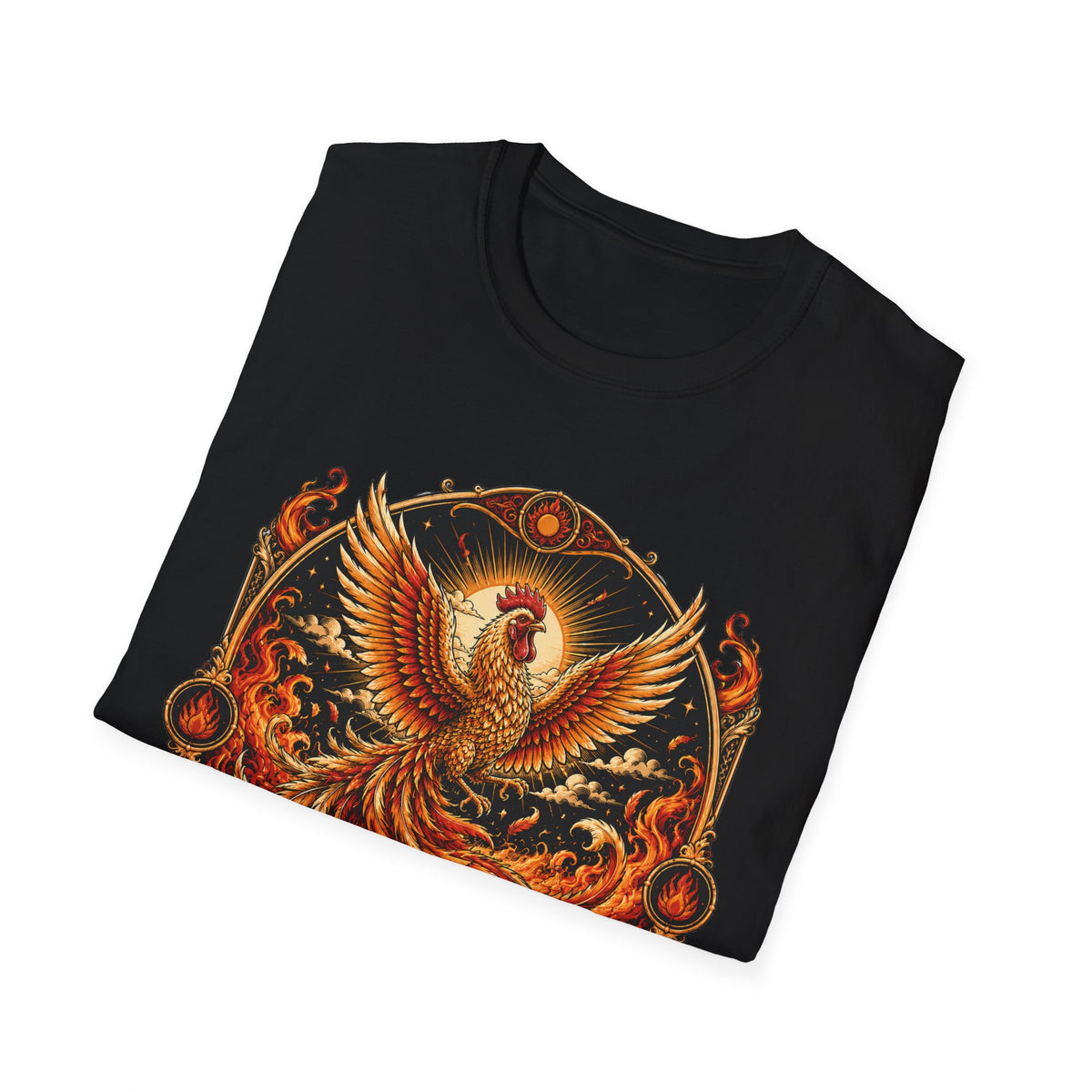 Rise With the Sun Rhode Island Red T-Shirt — Phoenix Rooster Tee
