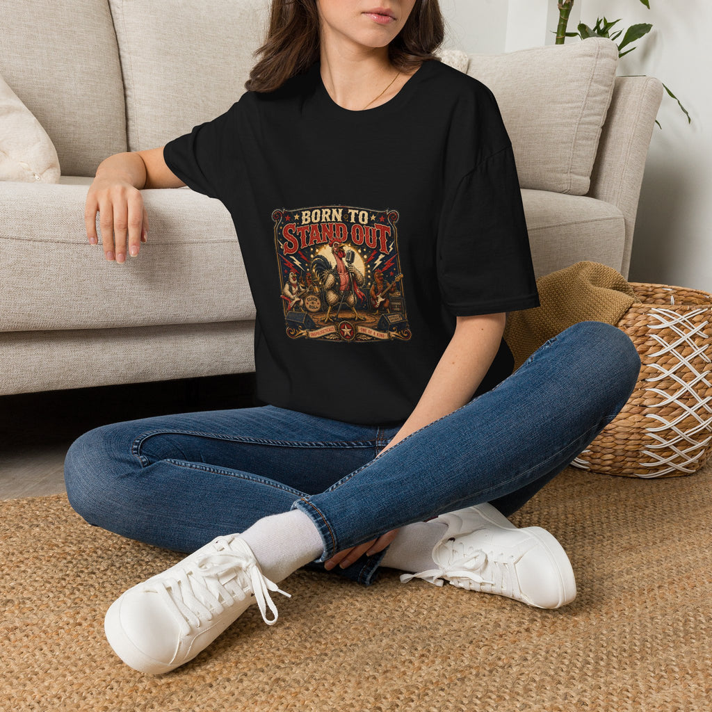 Less Feathers, More Attitude T-Shirt — Naked Neck Rooster Tee