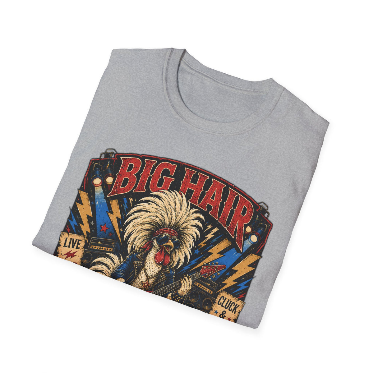 Big Hair Rock Star Concert Polish Chicken T-Shirt
