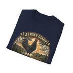 Jersey Giant Heritage Badge T-Shirt — America's Largest Breed Rooster Tee