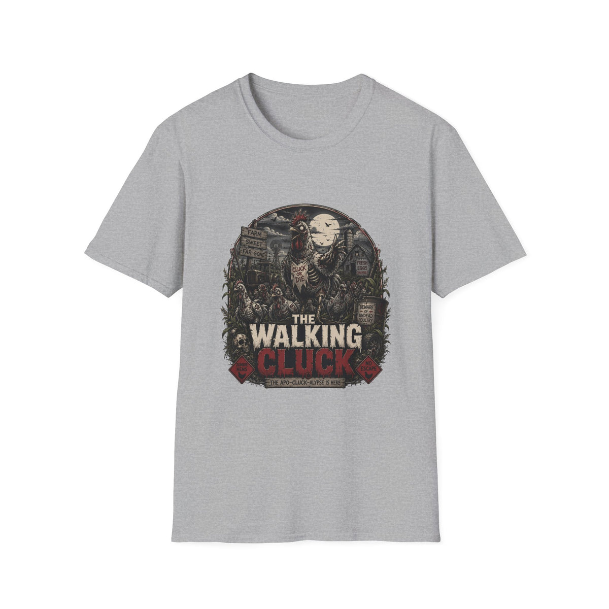 The Walking Cluck Zombie Chicken T-shirt, photo 3