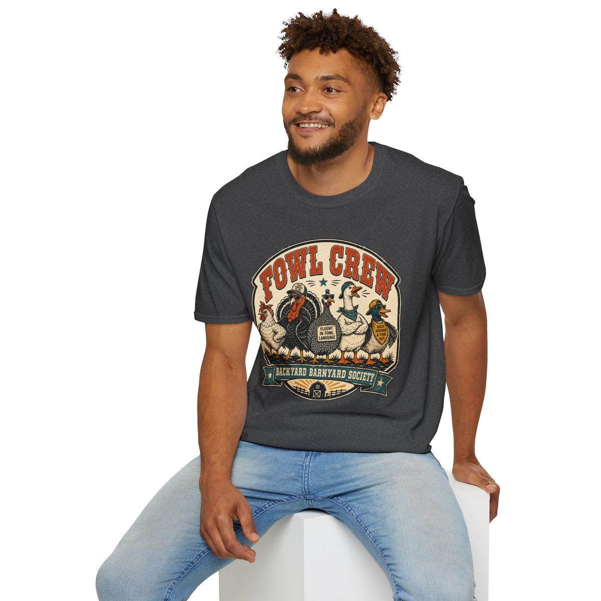 Fowl Crew Vintage Poultry T-Shirt – Funny Farm Animal Graphic Tee