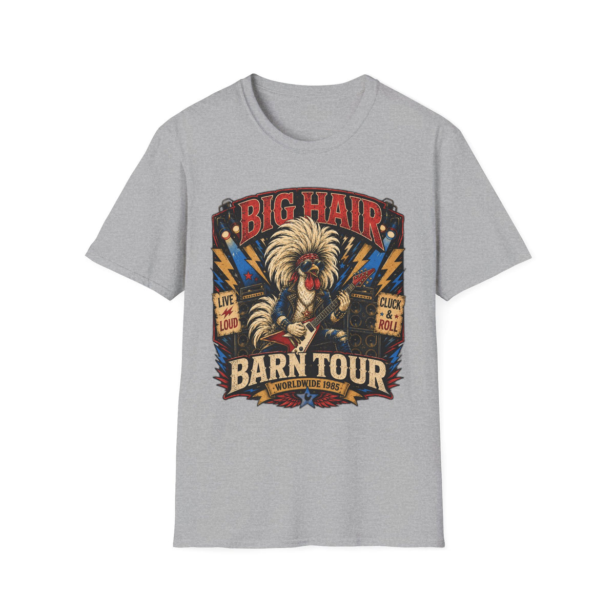 Big Hair Rock Star Concert Polish Chicken T-shirt, photo 3