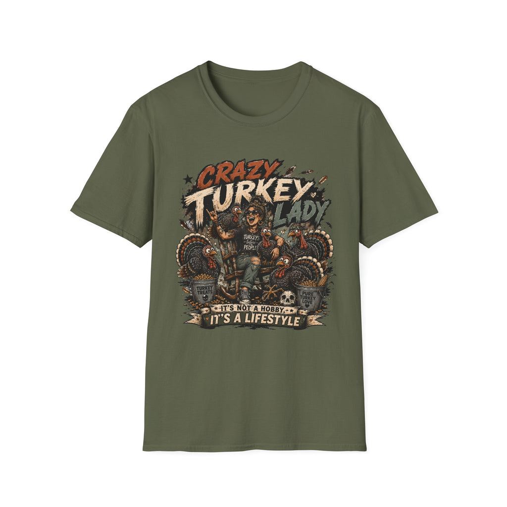 Crazy Turkey Lady Grunge T-shirt, photo 6