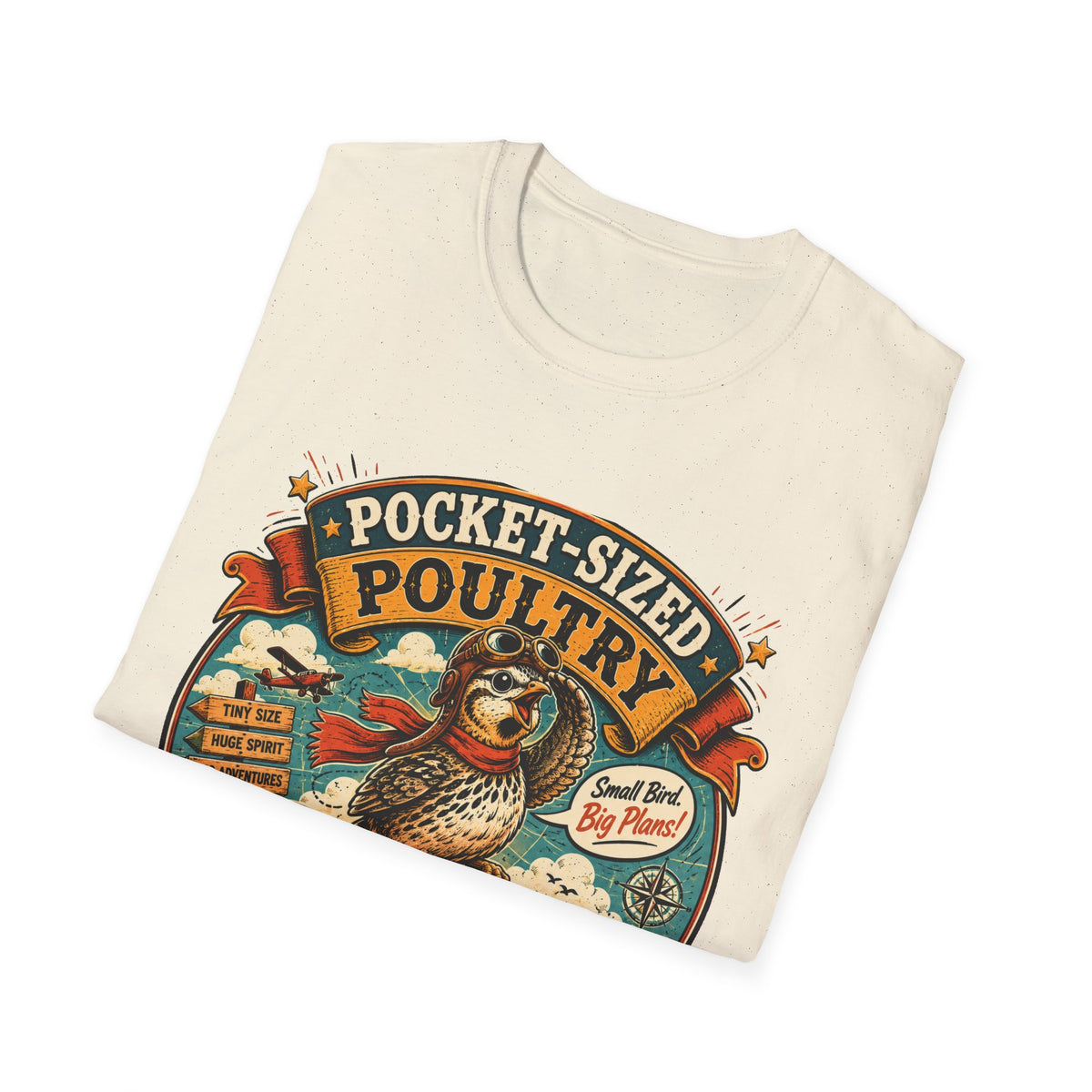 Tiny Quail Adventures T-Shirt — Quail Life Vintage Graphic Comic Tee