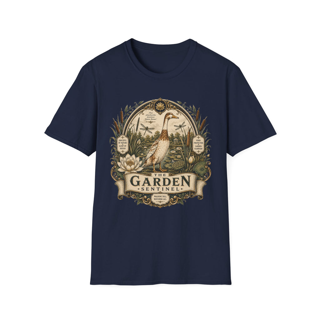 The Garden Sentinel Indian Runner T-Shirt — Walking Tall, Watching All Tee