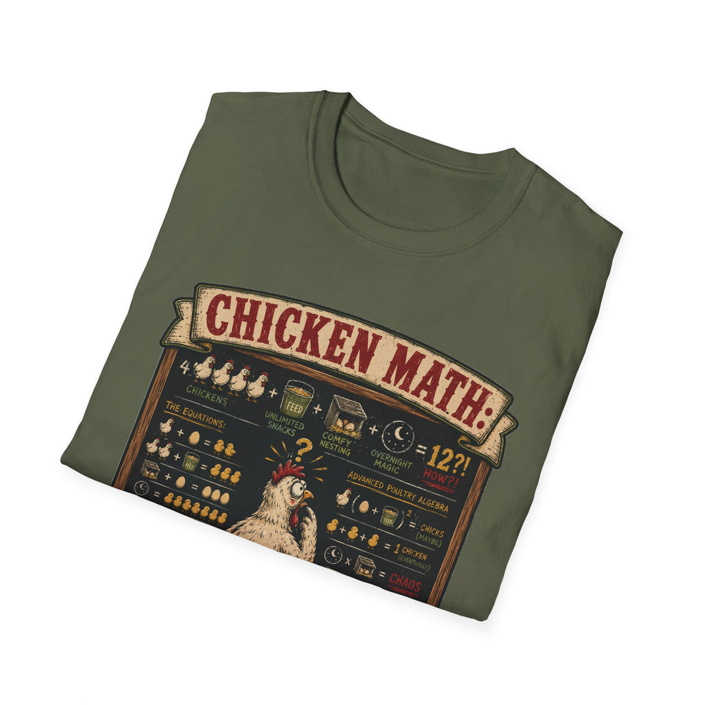 Advanced Poultry Algebra T-Shirt — Chicken Math Chaos Graphic Tee