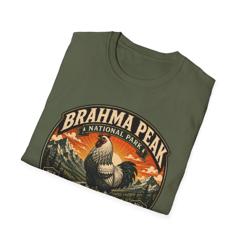 Brahma Peak National Park Brahma T-Shirt — Majestic Mountain Rooster Tee