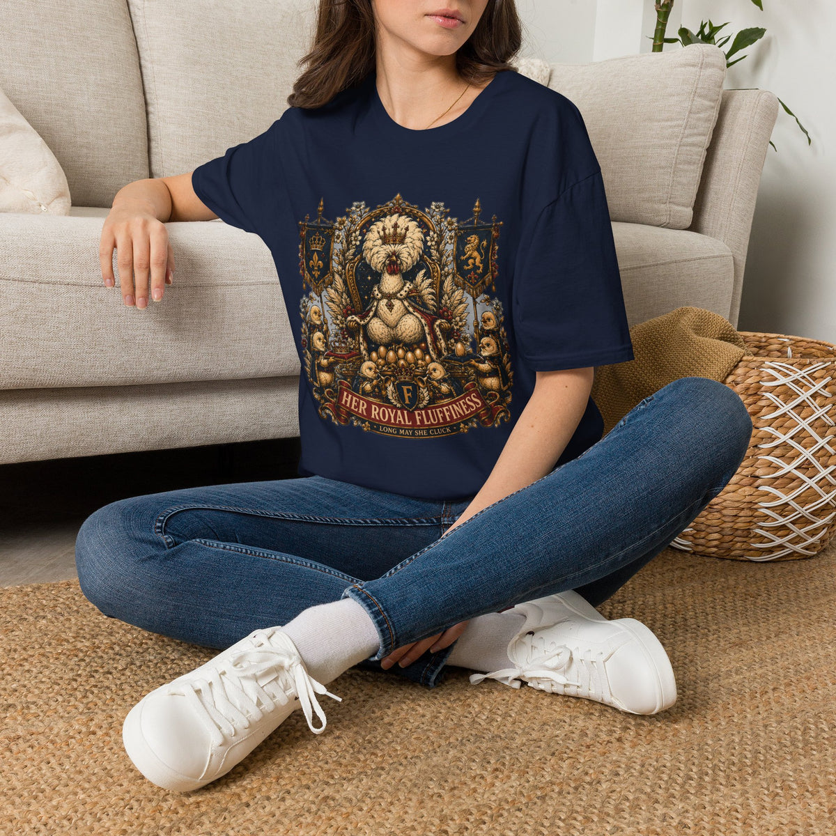 Royal Fluffiness — Queen of Eggs, ruler of the coop Polish Chicken T-Shirt