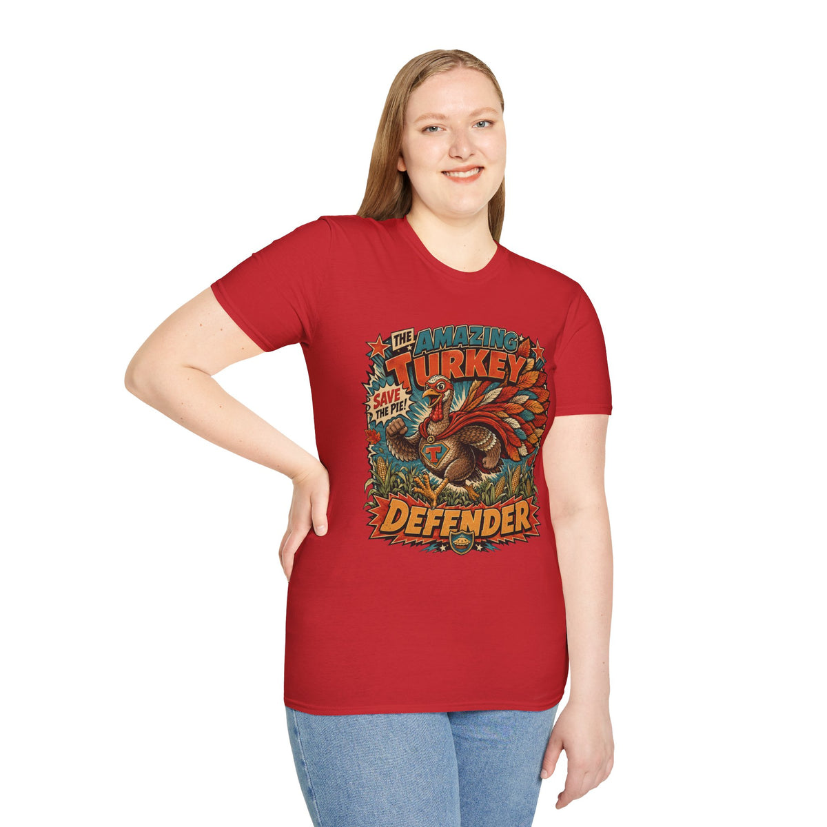 The Amazing Turkey Defender Tee — Save the Pie!