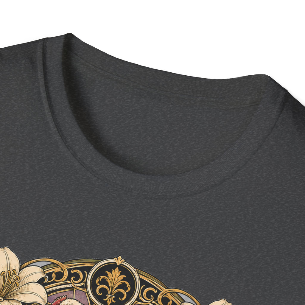 Strength in Grace Brahma Hen T-Shirt — Botanical Rooster Art Tee