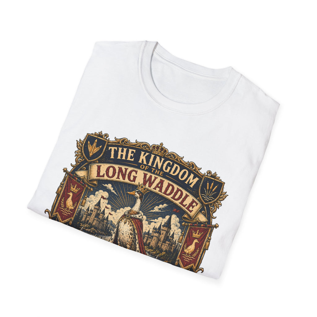 The Kingdom of the Long Waddle T-Shirt — Indian Runner Duck Crest Tee