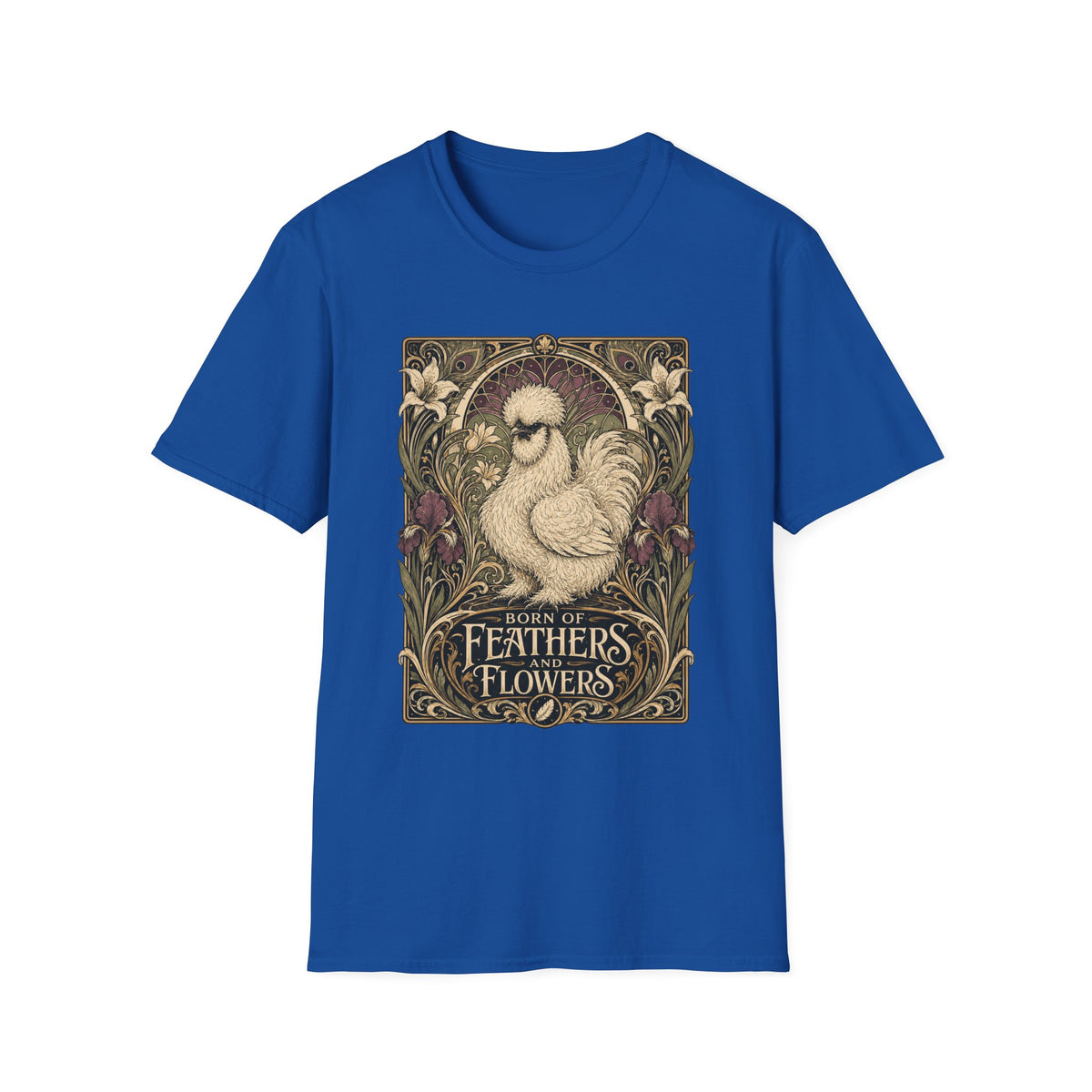 Wildflower Silkie T-Shirt — Art Nouveau Botanical Hen Tee